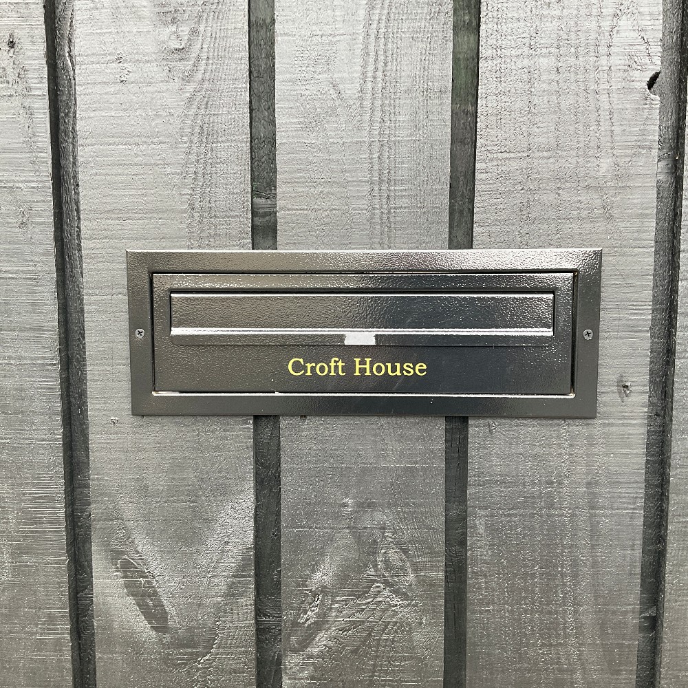 Gate Mounted Letterbox   W3 4   Black   Lifestyle Photo 1