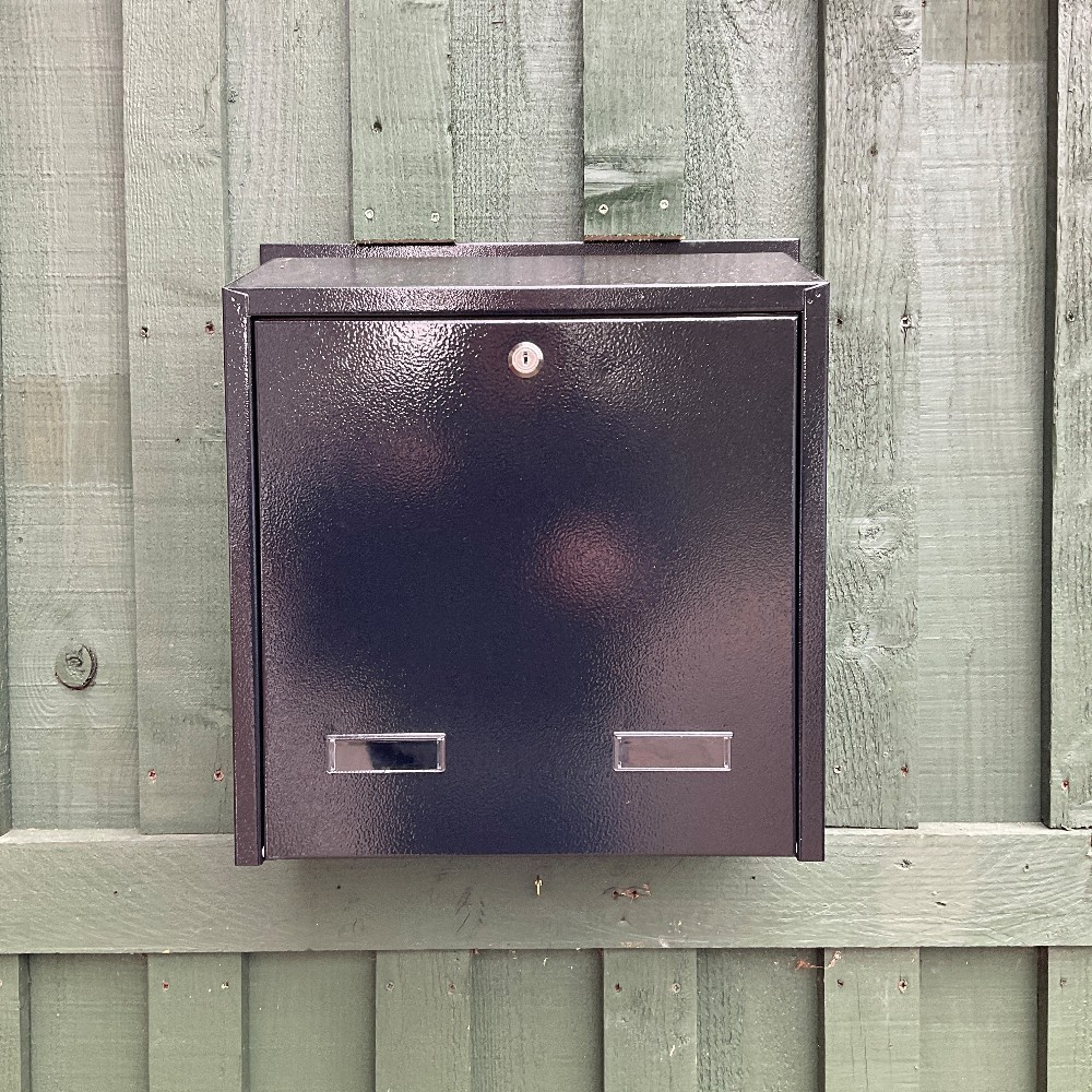 Gate Mounted Letterbox   W3 4   Black   Lifestyle Photo 3