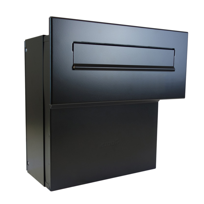 LFD-041 large adjustable letterbox shown in black