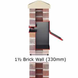 Stamford Through the Wall letterbox diagram Stamford Through the Wall letterbox 1.5 brick diagram