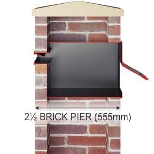 Stamford Through the Wall letterbox Stamford Through the Wall letterbox 2.5 brick diagram