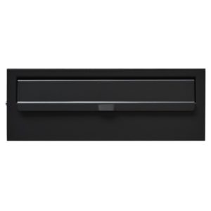 SM black through wall letterbox front view SM black front view