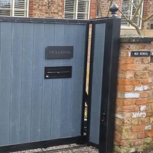 Rear Access Large Post Box For Gates & Fences W3-3 Front Views Lifestyle Image Large Letterbox W3 3 Black