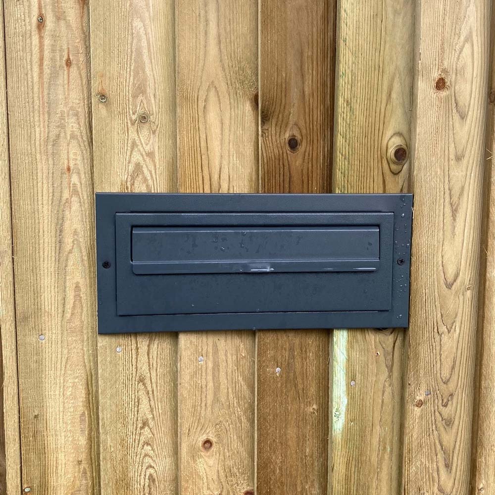 Letterbox For Gates W3 2 With Trim Fark Grey Front