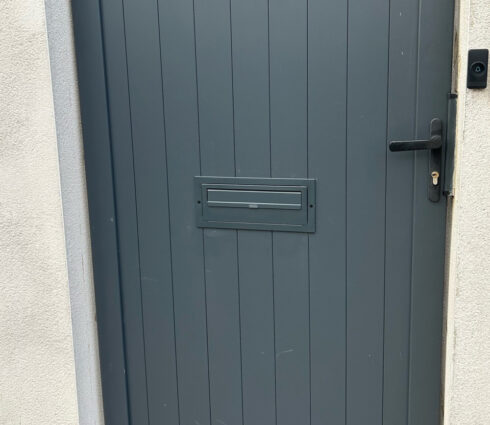 Letterbox For Gates & Fences External Rear Access Gatehouse W3 with Trim Grey Variant