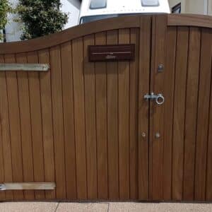 Rear Access Large Letterbox For Gates & Fences W3-4 Fitted Lifestyle Image Post Box For House W3 4 With Trim Copper
