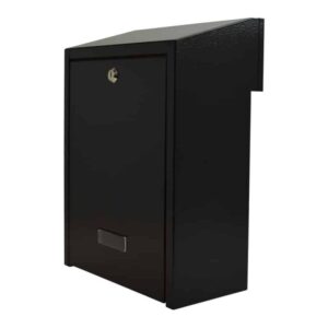 Gate Letterbox Outdoor Rear Access Gatehouse W3-1 in Black w3-1 back