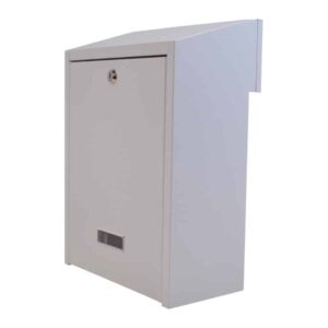 Gate Letterbox Outdoor Rear Access Gatehouse W3-1 White w3-1 white back