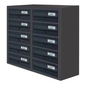 dark grey jumbo 10 letterboxes for flats letterboxes for flats
