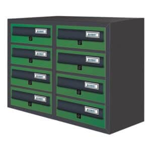 green jumbo 8 letterboxes for flats letterboxes for flats