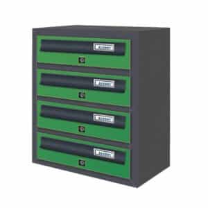 green jumbo 4 letterboxes for flats letterboxes for flats