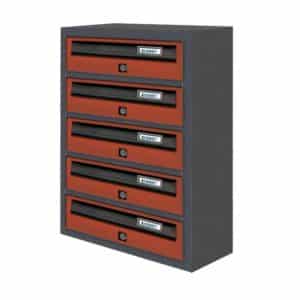 red jumbo 5 letterboxes for flats letterboxes for flats