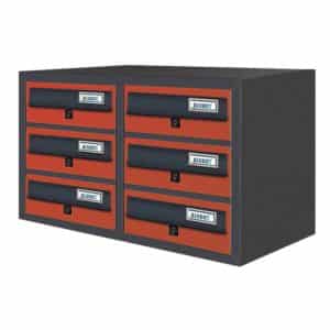 red jumbo 6 letterboxes for flats letterboxes for flats