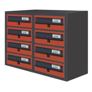 red jumbo 8 letterboxes for flats letterboxes for flats