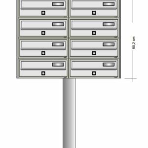 Free standing letterboxes Slim 2x4