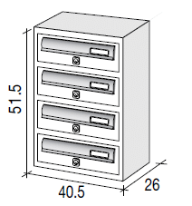 JUMBO4 communal letterbox