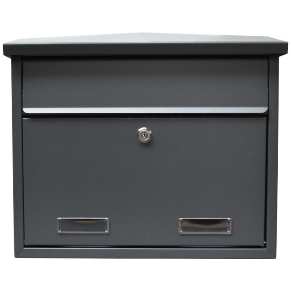 wall mounted post box in RAL 7016 finish