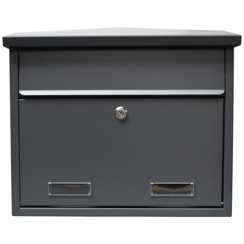 wall mounted post box in RAL 7016 finish