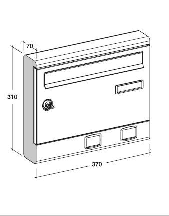 S2001ER wall mounted letterbox diagram