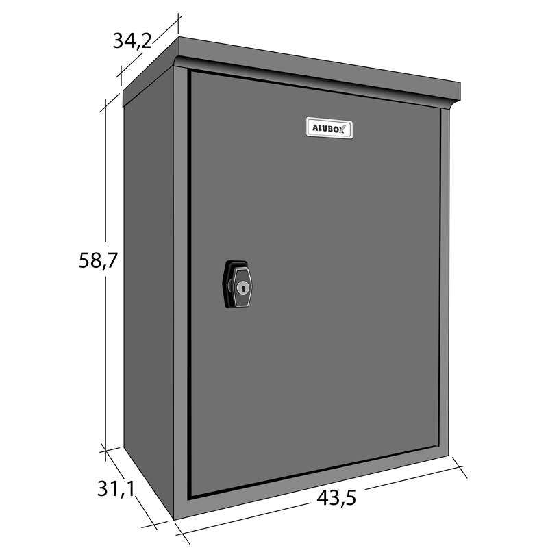 Paccobox XL-Parcel Box Dimensions Drawing