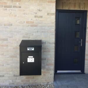Outdoor Parcel Box Delta Xl Black Outdoor Parcel Box Delta Xl Black