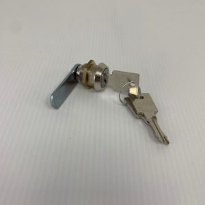 Replacement lock for Zeta parcel box shown with 3 keys