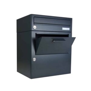 Beta communal parcel box with integrated letterbox wall mounted Parcel box for flats and offices