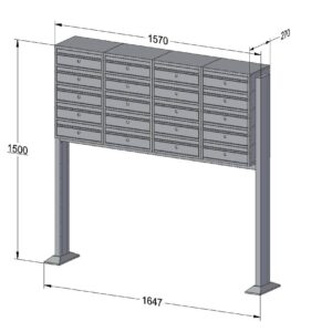 E1 Standard Free Standing Bank of 20 - 4x5