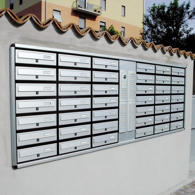Recess mounted Modular 270 post boxes for flats