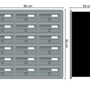 Tocco Di Italia Modular 270 3×6 Recess mounted post boxes for flats