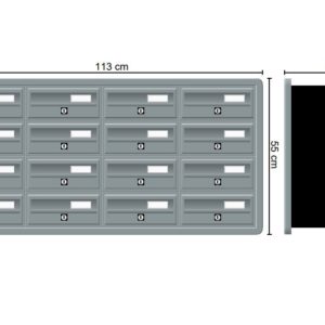 Tocco Di Italia Modular 270 4×4 Recess mounted post boxes for flats