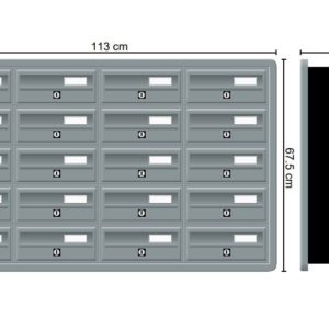 Tocco Di Italia Modular 270 4×5 Recess mounted post boxes for flats