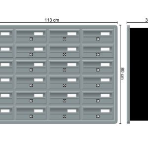 Tocco Di Italia Modular 270 4×6 Recess mounted post boxes for flats