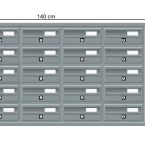 Tocco Di Italia Modular 270 5×5 Recess mounted post boxes for flats