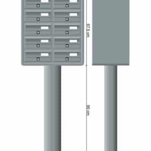 Tocco Di Italia Modular 270 Free Standing Post Boxes For Flats 2x5