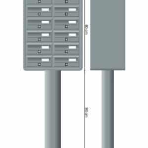 Tocco Di Italia Modular 270 Free Standing Post Boxes For Flats 2x6