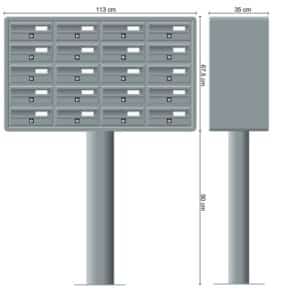 Tocco Di Italia Modular 270 Free Standing Post Boxes For Flats 4x5