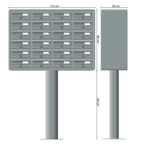 Tocco Di Italia Modular 270 Free Standing Post Boxes For Flats 4x6