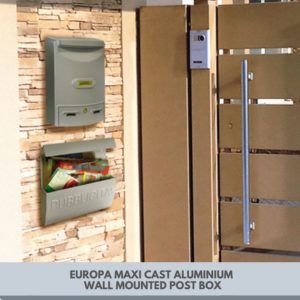 Cast aluminium wall mounted letterbox