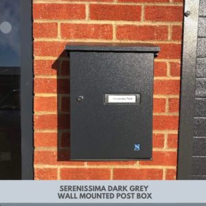 Wall mounted letter box Serenissima in dark grey