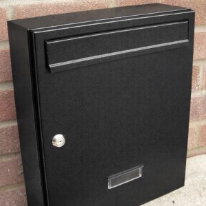 Wall Mounted Letterbox W5 Black Matt Lifestyle Photo Wall Mounted Letterbox W5 Black Matt Lifestyle Photo