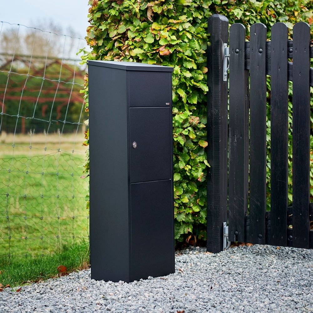 Allux 600 Black Parcel Drop Box Outdoor