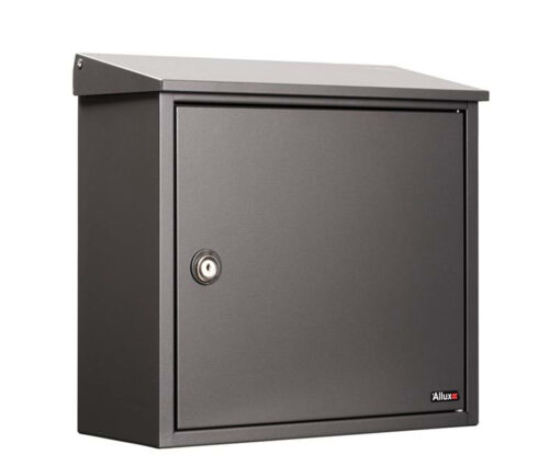 Allux 400 Wall mounted letterbox in dark grey