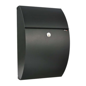 wall mounted post box in black