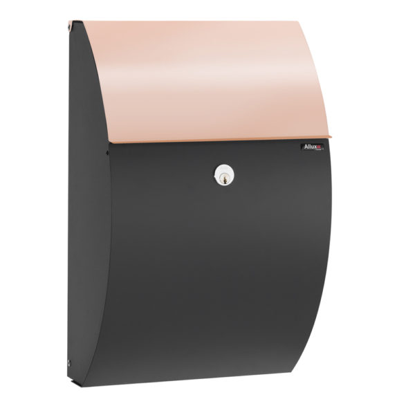 Allux 7000 Wall Mounted Post Box With Copper Flap