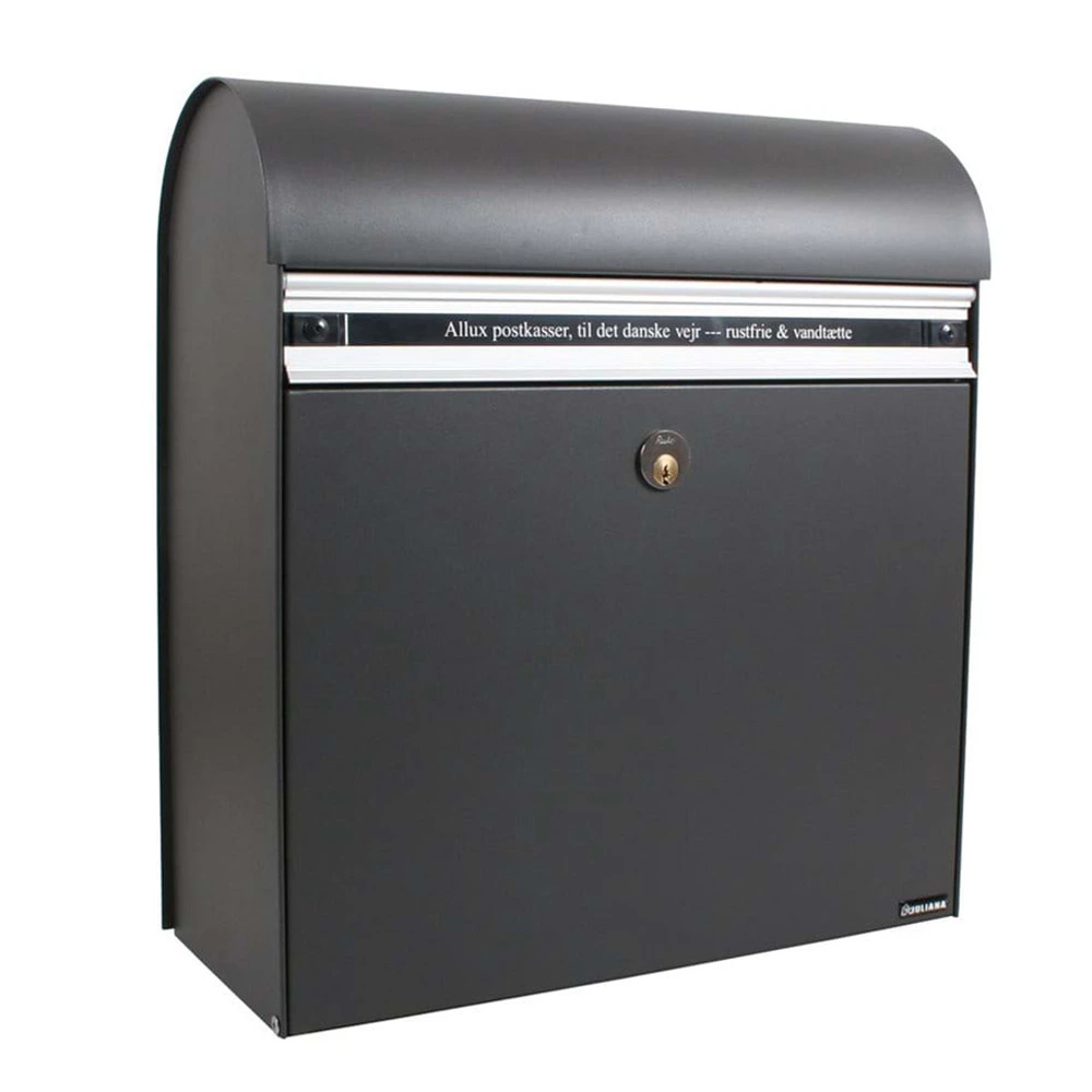 Allux KS200 Wall Mounted Post Box Dark Grey