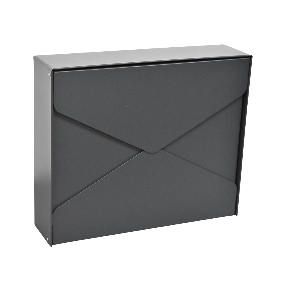 wall mounted post box Gavia in dark grey
