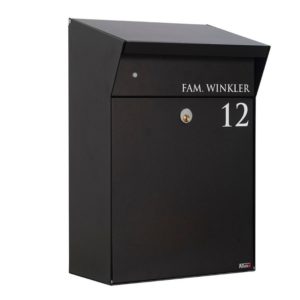 Wall Mounted Letter Box Bjorn In Black
