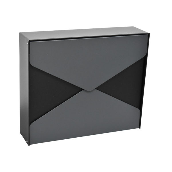wall mounted post box Gavia in dark grey/black colour mix