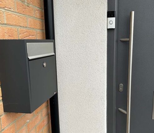Wall Mounted Letterbox Allux 250 In Grey Side View